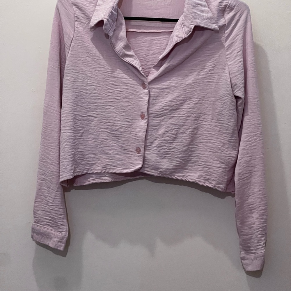 Pink Women's Button-Up Top